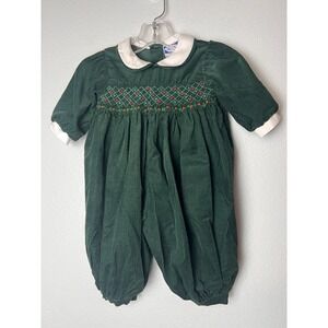 Carriage Boutiques by Friedknit Creations Green Christmas Smocking Collar 3 M‎
